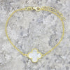 Four Leaf Clover Mother of Pearl Bracelet GVL001