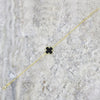 Four Leaf Clover Black Stone Bracelet GVL002