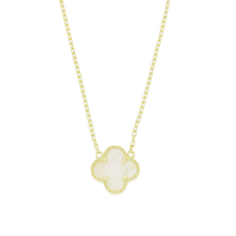 Four Leaf Clover Mother of Pearl Necklace GVL004