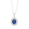 Sterling Silver Cubic Zirconia Pendant and Chain GVL017