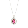 Sterling Silver Cubic Zirconia Pendant and Chain GVL018