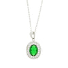 Sterling Silver Cubic Zirconia Pendant and Chain GVL019