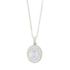 Sterling Silver Cubic Zirconia Pendant and Chain GVL020