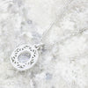 Sterling Silver Cubic Zirconia Pendant and Chain GVL020