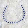 Ladies Sterling Silver Blue Cubic Zirconia Bracelet GVL024