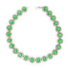 Ladies Sterling Silver Green Cubic Zirconia Bracelet GVL026