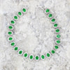 Ladies Sterling Silver Green Cubic Zirconia Bracelet GVL026