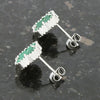 Four Leaf Clover Green Stone Stud Earrings GVL035