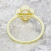 Sterling Silver Clover Ring Gold Tone Mother of Pearl GVL037