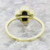Four Leaf Clover Sterling Silver Ring Gold Tone Black Stone GVL038