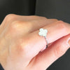 Four Leaf Clover Sterling Silver Ring Mother of Pearl GVL040