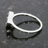 Four Leaf Clover Sterling Silver Ring Black Stone GVL041
