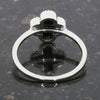 Four Leaf Clover Sterling Silver Ring Black Stone GVL041