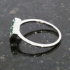 Four Leaf Clover Sterling Silver Ring Green Stone GVL042