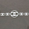 Sterling Silver Double C Cubic Zirconia Link Bracelet GVL049