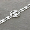 Sterling Silver Double C Cubic Zirconia Link Bracelet GVL049