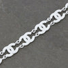 Sterling Silver Double C Link Bracelet GVL050