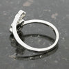 Four Leaf Clover Sterling Silver Ring Black Stone GVL064