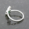 Four Leaf Clover Sterling Silver Ring Green Stone GVL065