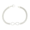 Sterling Silver Mesh Chain Infinity Bracelet