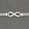 Sterling Silver Mesh Chain Infinity Bracelet