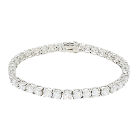 Ladies Sterling Silver White Cubic Zirconia Bracelet GVL073
