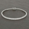 Ladies Sterling Silver White Cubic Zirconia Bracelet GVL074