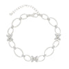 Sterling Silver Cubic Zirconia Kiss Bracelet GVL075