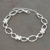 Sterling Silver Cubic Zirconia Kiss Bracelet GVL075