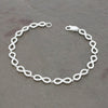 Sterling Silver Cubic Zirconia Infinity Bracelet GVL076