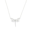 Sterling Silver Cubic Zirconia Dragonfly Necklace GVL077