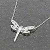 Sterling Silver Cubic Zirconia Dragonfly Necklace GVL077