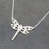 Sterling Silver Cubic Zirconia Dragonfly Necklace GVL077