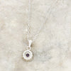 Sterling Silver Purple Cubic Zirconia Pendant and Chain GVL081