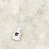 Sterling Silver Purple Cubic Zirconia Pendant and Chain GVL082