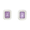 Cubic Zirconia Sterling Silver Stud Earrings GVL083