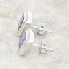 Cubic Zirconia Sterling Silver Stud Earrings GVL083