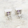 Cubic Zirconia Sterling Silver Stud Earrings GVL083