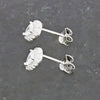 Cubic Zirconia Sterling Silver Stud Earrings GVL088