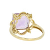 9ct Yellow Gold Amethyst and Diamond Dress Ring | H&H