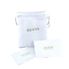 Guess jewelry pouch and card on a white background