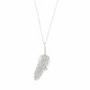 Sterling Silver Cubic Zirconia Feather Pendant and Chain