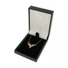 Sterling Silver Rose Gold Plated Stags Head Ladies Necklace