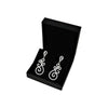 Sterling Silver Cubic Zirconia Ladies Swirl Drop Earrings