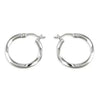 Sterling Silver Small Twist Hoop Ladies Earrings