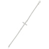 Sterling Silver Cubic Zirconia Ladies Cross Mesh Bracelet