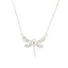 Sterling Silver Cubic Zirconia Ladies Dragonfly Necklace