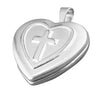 Sterling Silver Ladies Heart Locket Pendant and Chain