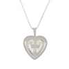 Sterling Silver Ladies Heart Locket Pendant and Chain