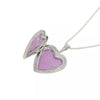 Sterling Silver Ladies Heart Locket Pendant and Chain